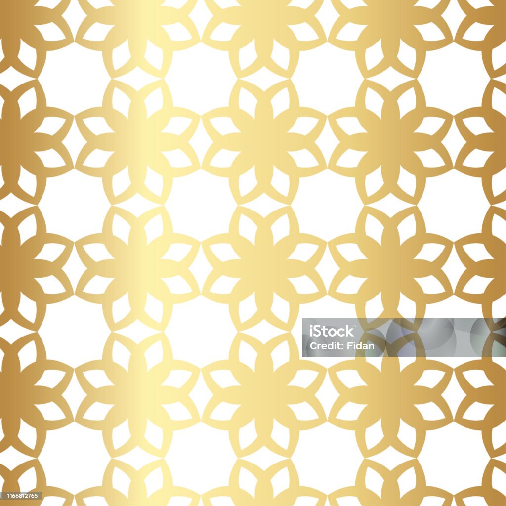 Gold Repeat Pattern Seamless Vector Golden Decorative Pattern Repeat Gold Background For ...