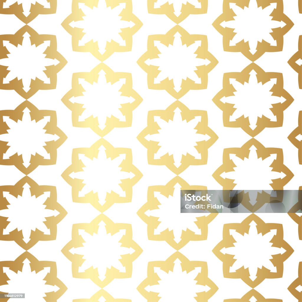 Gold Repeat Pattern Seamless Vector Golden Decorative Pattern Repeat Gold Background For ...