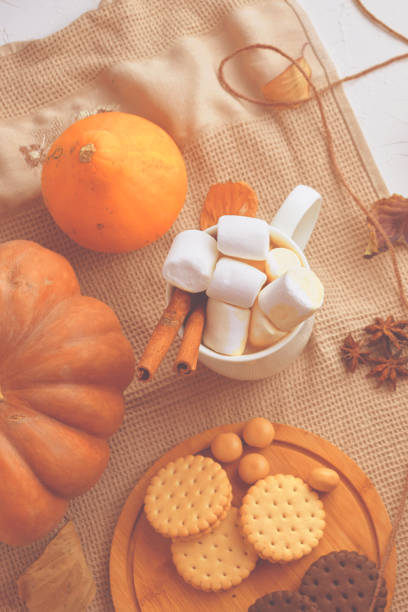 istock Pumpkin With Cups Of Coffee. 1166823113