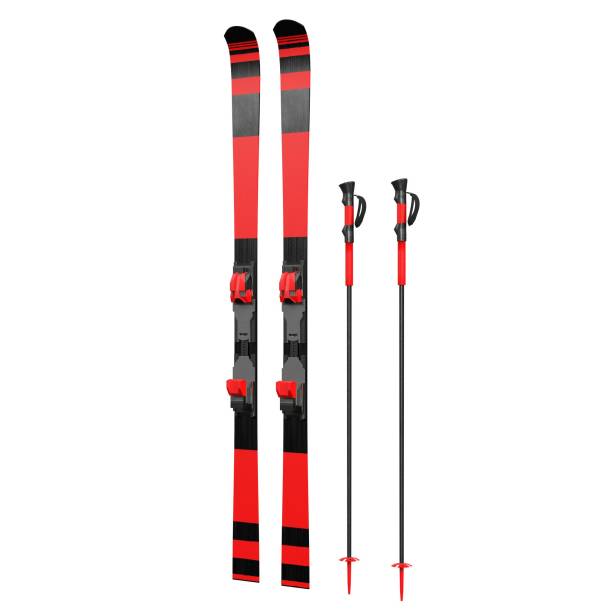 istock Alpine skis with poles 1166823369