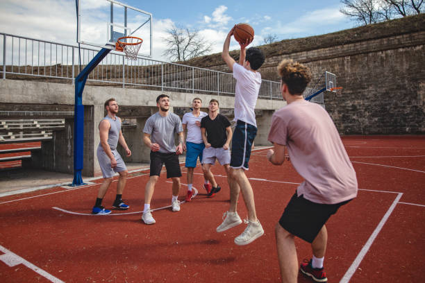 istock Basketball player aiming for the score 1166823983