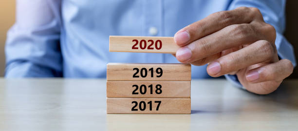 istock Businessman hand pulling 2020 wooden building blocks on table background. Business planning, Risk Management, Resolution, strategy, solution, goal, New Year New You and happy holiday concepts 1166826489