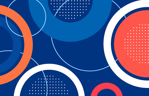 abstract circle shape blue,red,orange  background.illustration for your work.vector