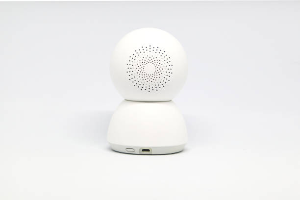 istock Back Close-Up Of Security Camera On White background 1166829036