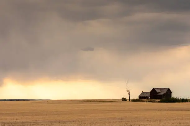 Photo of Abandoned Farm in the Prairie of Canada