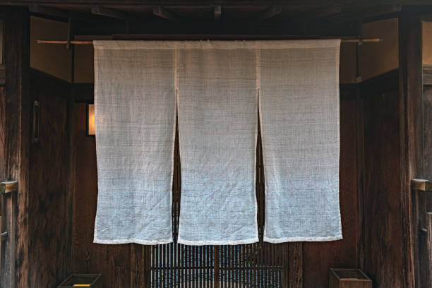 istock Japanese fabric curtain 1166832859