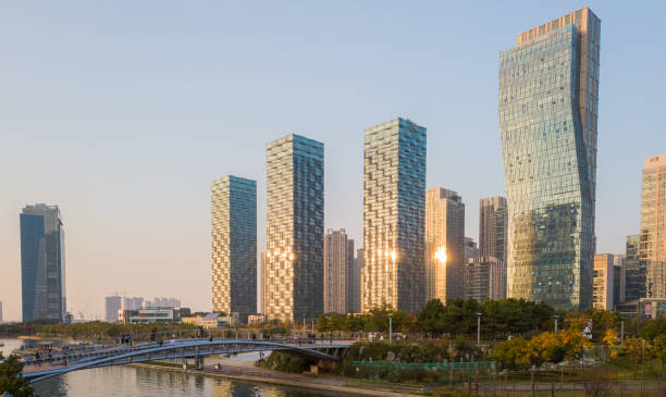 istock sunset at songdo central park.incheon,South Korea 1166833400