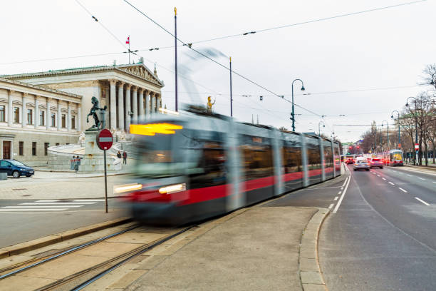 istock Vienna with tram and parliament 1166834718