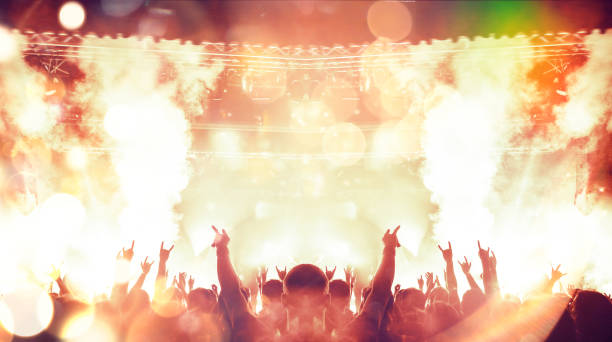 istock Concert crowd in front of a live stage 1166839885