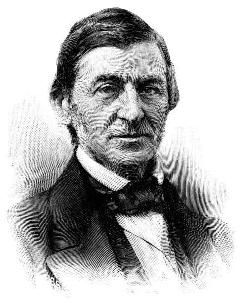 ralph waldo emerson - 19. - ralph waldo emerson stock illustrations