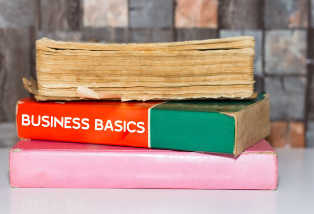 istock Hands holding book with Business Basics title 1166845852