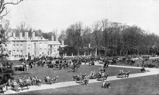 istock Fox Hunting Meet with the Pytchley Hounds at Althorp in Northamptonshire, England - 19th Century 1166847085