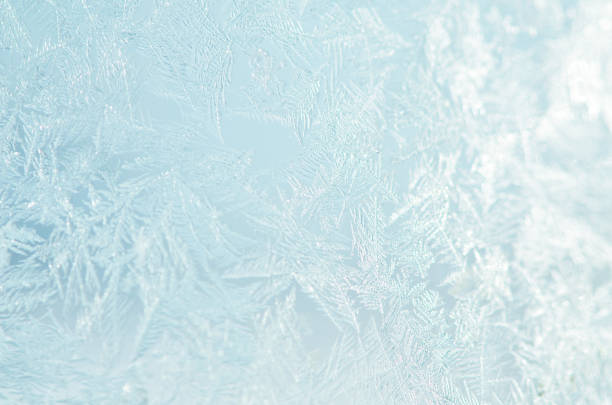 frosty natural pattern on winter window. - cold nobody snow winter imagens e fotografias de stock