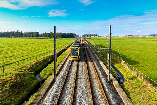 Surface metro in Portugal. Train