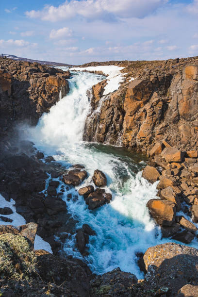 istock Waterfall on the Hikikal River, Putorana Plateau, Siberia 1166852182
