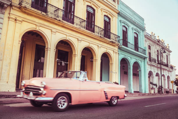 istock Convertible Old Car On Streets In Havana 1166854659
