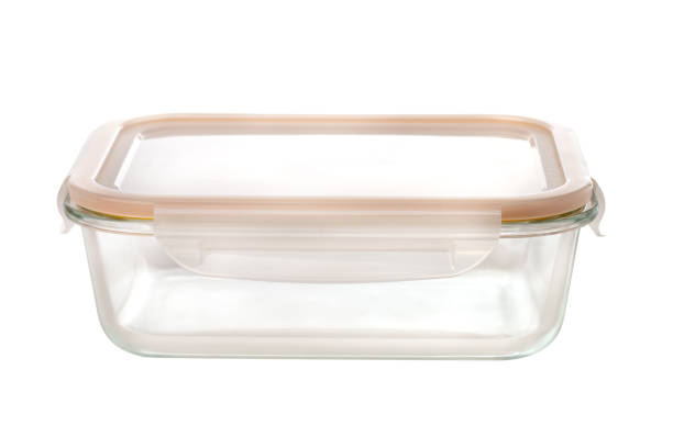 istock Glass container on a white background. Food container close up. 1166860795
