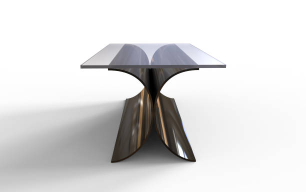 istock Stylish table 3d illustration on a white background 1166862958