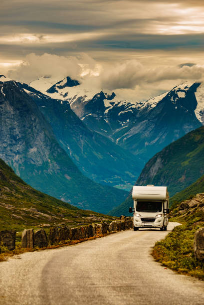 istock Camper car in norwegian mountains 1166864165