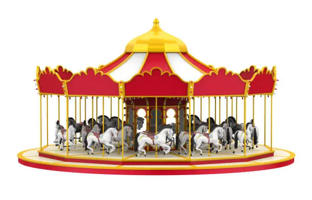 Photo of Carousel Horse Isolated