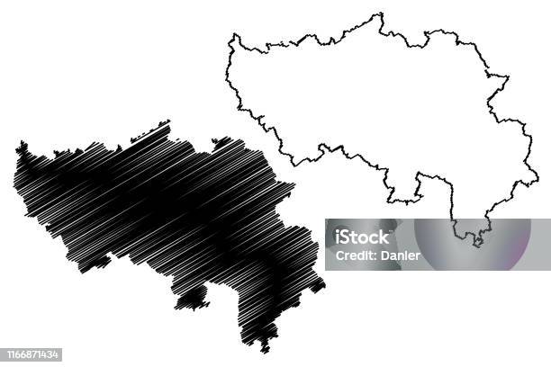 Provinz Lüttich Karte Vektorillustration Kritzeleien Skizze Lüttich Karte Stock Vektor Art und mehr Bilder von Abstrakt