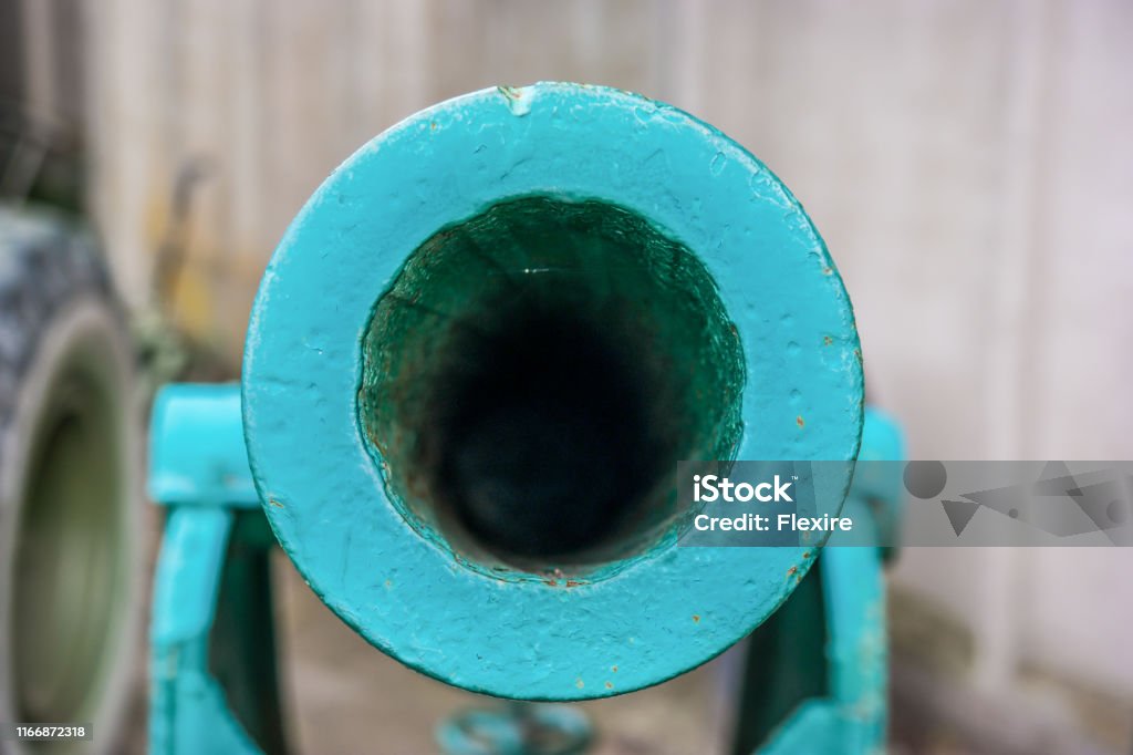 shoot on you cannon front head in vladivostok Aggression Stock Photo