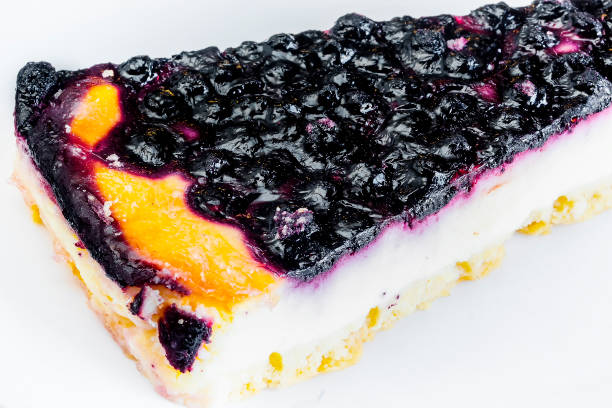 istock blueberry cheesecake on a white plate macro 1166872945