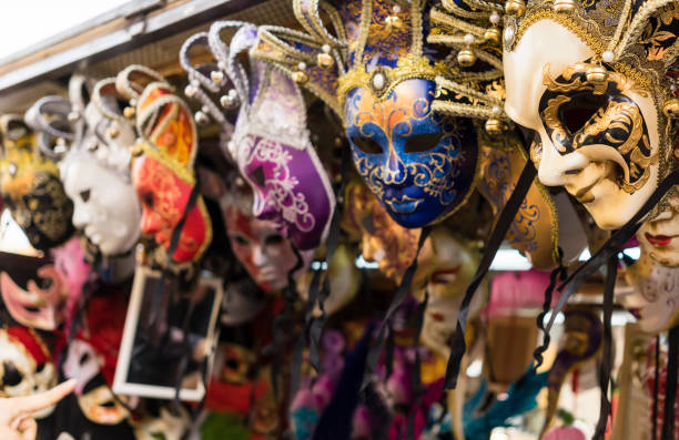 istock Pointing out Colourful Venetian Masks, Venice, Italy 1166874077