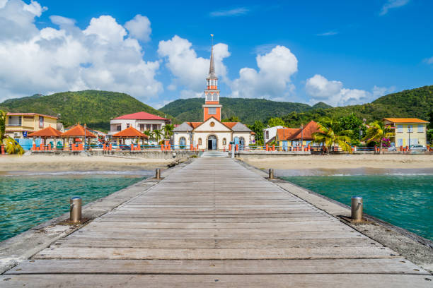 Martinique Caribbean village of Anse d'Arlet stock photo