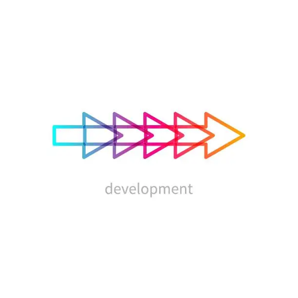 Vector illustration of gradient development icon