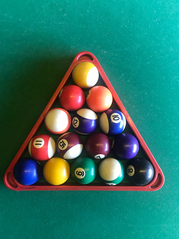 Billard balls on a table