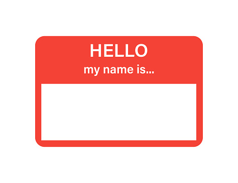 Badge Or Register Vector Isolated Sticker Hello My Name Is In