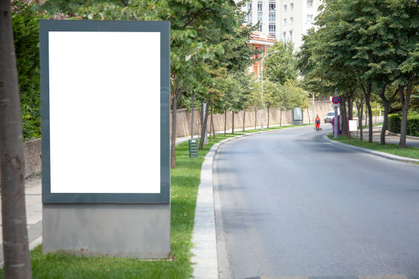 istock advertising board on asphalt road 1166881736