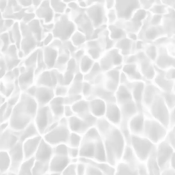 Vector illustration of Seamless Water Surface Background with Ripples and Reflections