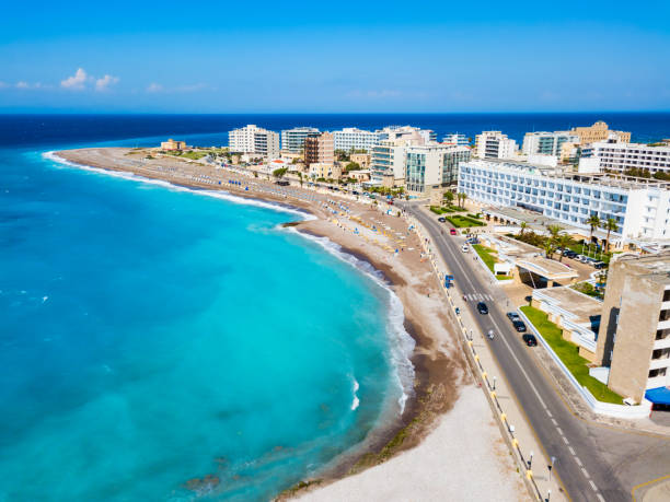 istock Rhodes island city beach, Greece 1166885043