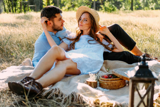 istock Romantic getaway picnic for two young lovers 1166885961