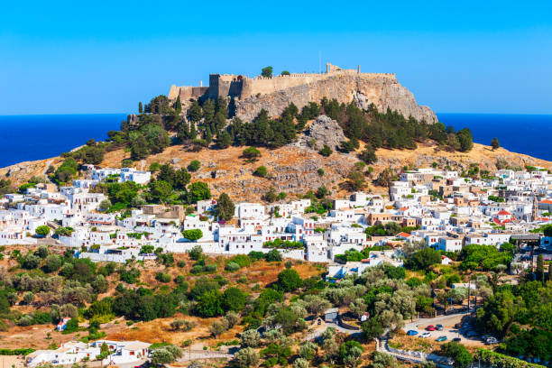 istock Lindos Acropolis in Rhodes island 1166886104