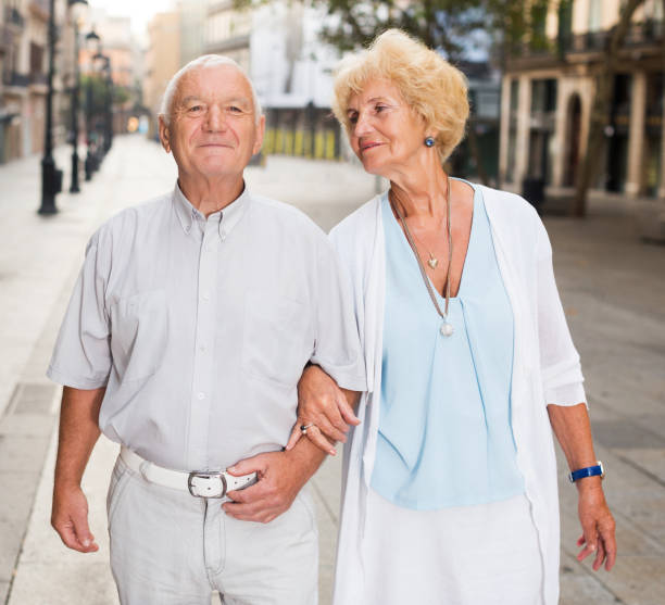 istock loving mature spouses enjoying walk 1166907921