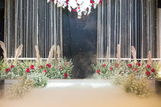istock Stage of Wedding Ceremony decorate with vile 1166919103