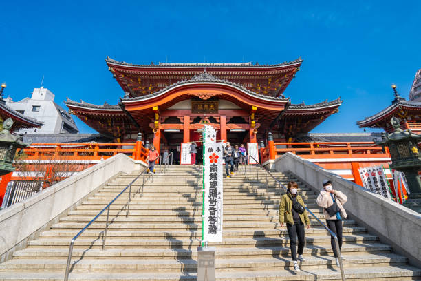 Osu Kannon Temple is a popular Buddhist temple in central Nagoya, Japan Nagoya, Japan - February 16, 2019: Osu Kannon Temple is a popular Buddhist temple in central Nagoya, Japan. oregon state university stock pictures, royalty-free photos & images