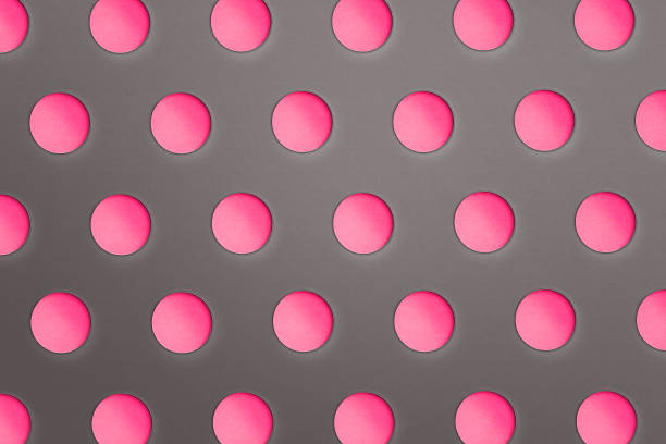 istock pink dots grey background. Design texture Paper Origami background. 3D illustration. 1166936768