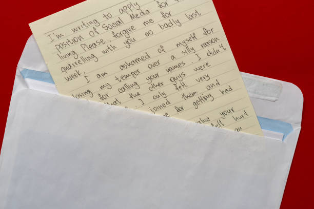 istock top view of the envelope with the letter sheet on the table 1166945254