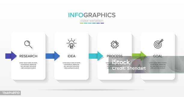 Modello Di Etichetta Infografica Vettoriale Con Icone 4 Opzioni O Passaggi Infografiche Per Il Concetto Di Business Può Essere Utilizzato Per Info Grafica Grafici Di Flusso Presentazioni Siti Web Banner Materiali Stampati - Immagini vettoriali stock e altre immagini di Quattro oggetti