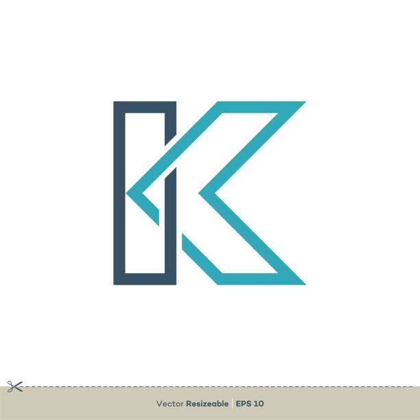 k letter logo szablon ilustracja projekt. wektor eps 10. - letter k stock illustrations