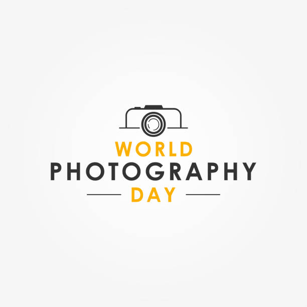 World Photography Day Vector Design Template World Photography Day Vector Design Template Photography Day stock illustrations