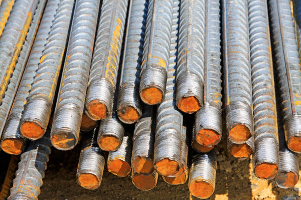 istock Rebar piled up together, in the construction site 1166952664
