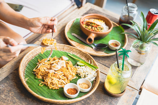 istock eating Pad Thai at reataurant 1166957155
