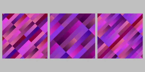 Vector illustration of Seamless abstract gradient geometrical stripe pattern background set