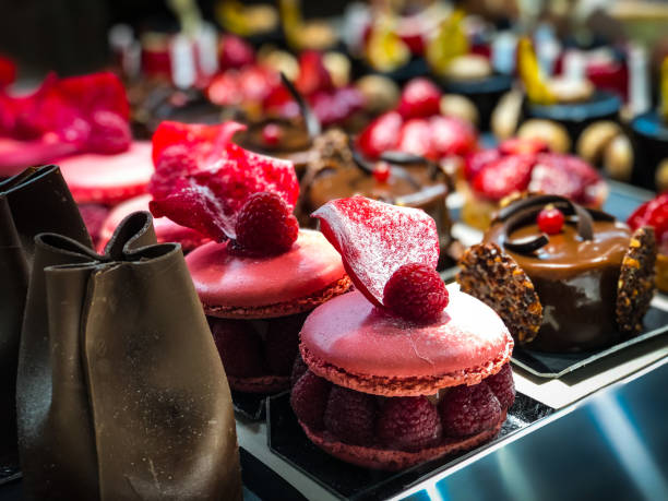 istock artisanal designed sweets - home made cakes, mini cakes, macaroons, eclairs 1166964400