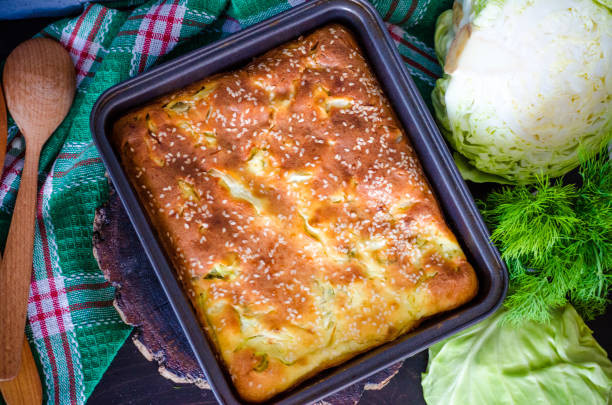 istock baked pie of young cabbage 1166964476
